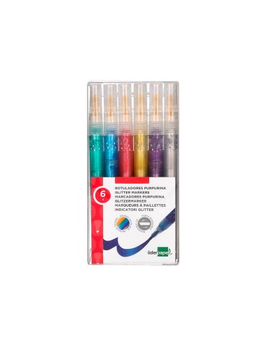 Rotulador liderpapel efecto purpurina...