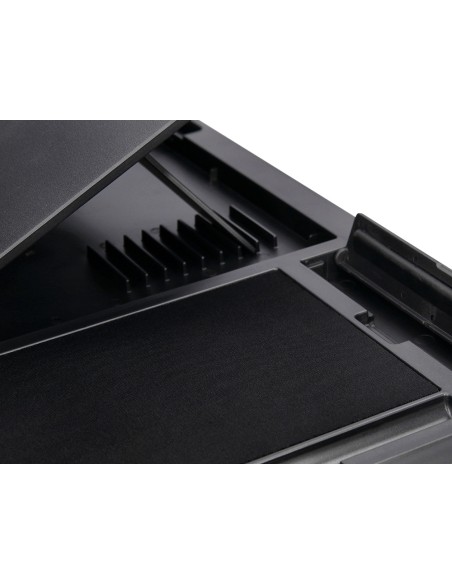 Soporte q-connect ancho para portatil movil raton hasta 17\" ajustable 7 angulos diferentes color negro