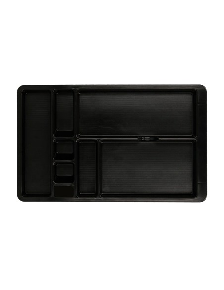 Bandeja organizadora q-connect de cajones color negro 364x225x21 mm