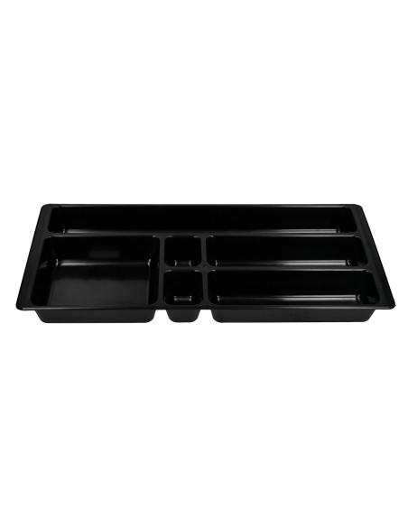 Bandeja organizadora q-connect de cajones color negro 344x160x33 mm