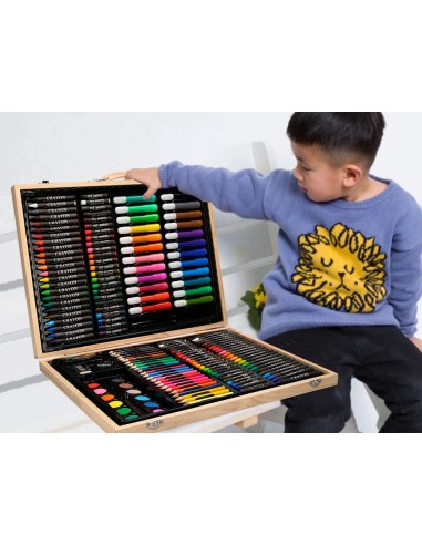 Estuche de pintura liderpapel madera 168 piezas...