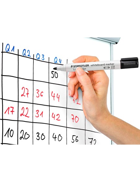 Rotulador staedtler lumocolor 351 para pizarra blanca punta redonda 2 mm recargable estuche 6 unidades colores