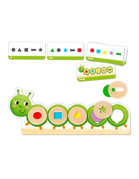 Juego goula didactico la oruga oli formas y colores