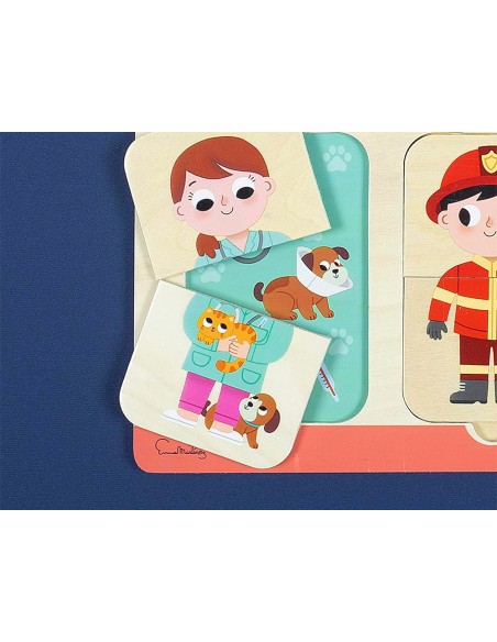 Puzle goula profesiones 12 piezas