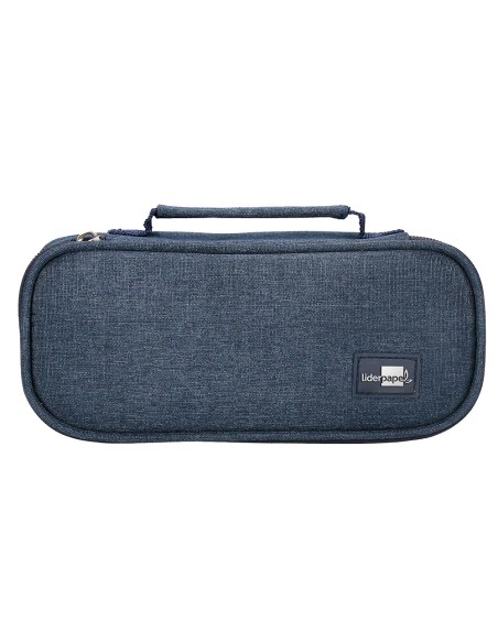 Estuche portatodo liderpapel ovalado con organizador interior pizarra y asa 1 cremallera surtidos