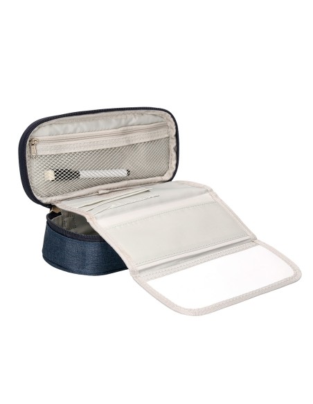 Estuche portatodo liderpapel ovalado con organizador interior pizarra y asa 1 cremallera surtidos
