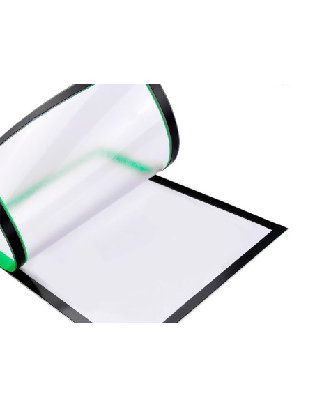 Marco porta anuncios liderpapel magnetico din a4 dorso adhesivo removible color verde