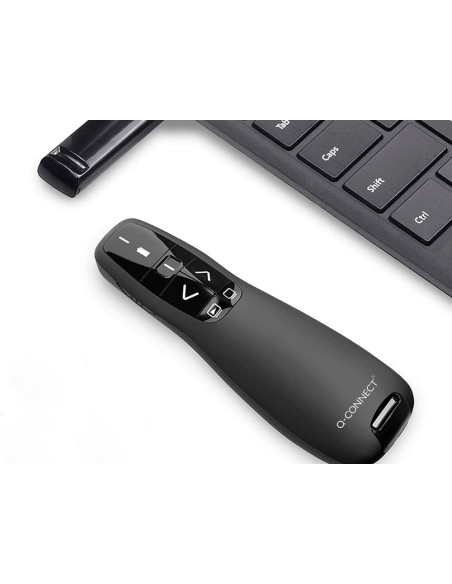 Puntero laser q-connect para presentaciones 5 botones alcance 20 m receptor usb