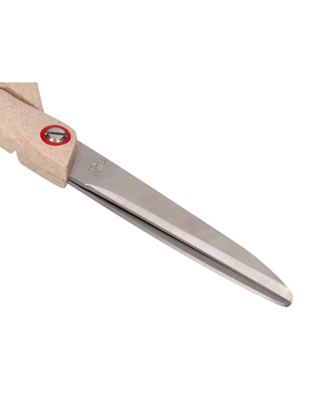 Tijera oficina liderpapel acero inoxidable mango eco material 8\" 21,5 cm en blister