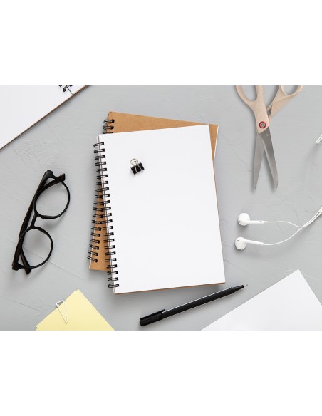 Tijera oficina liderpapel acero inoxidable mango eco material 8\" 21,5 cm en blister