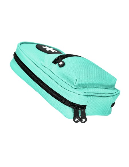 Estuche portatodo antartik forma de mochila con bolsillo y 4 departamentos color menta 230x50x120 mm