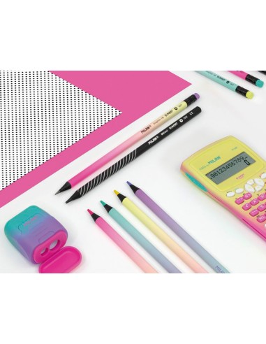 Sacapuntas milan compact sunset plastico 2 usos...