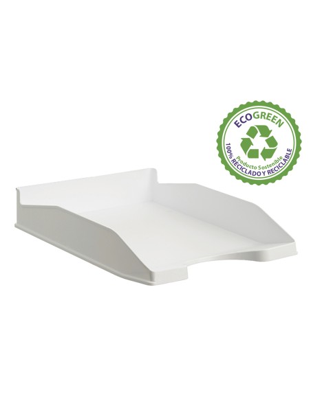 Bandeja sobremesa archivo 2000 antimicrobiana plastico apilable 3 posiciones din a4 y folio blanco 345x255x60 mm