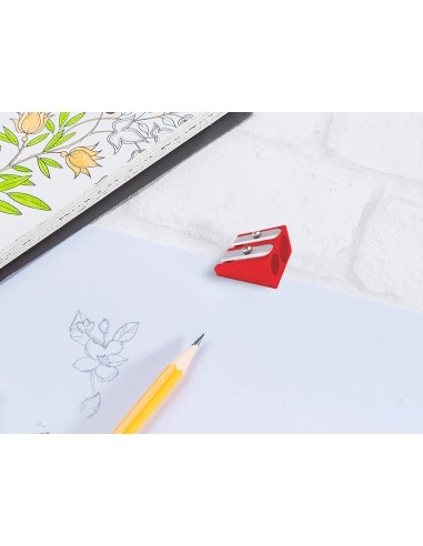 Sacapuntas liderpapel metalico cuña 2 usos...