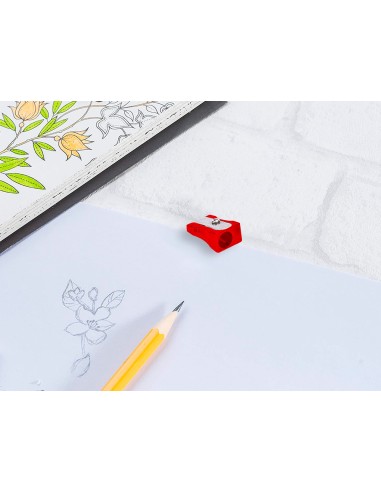 Sacapuntas liderpapel metalico cuña 1 uso color...