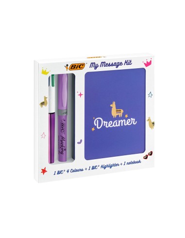 Set escritura bic 1 cuatro colores shine + 1...