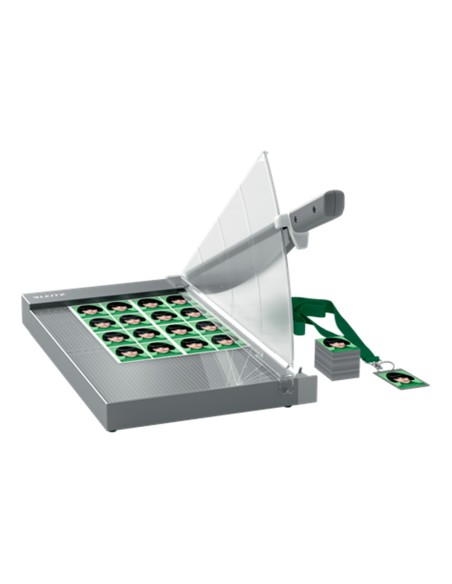 Cizalla de palanca leitz precision office pro a4+ base cristal longitud corte 381 mm capacidad de corte 25 hojas