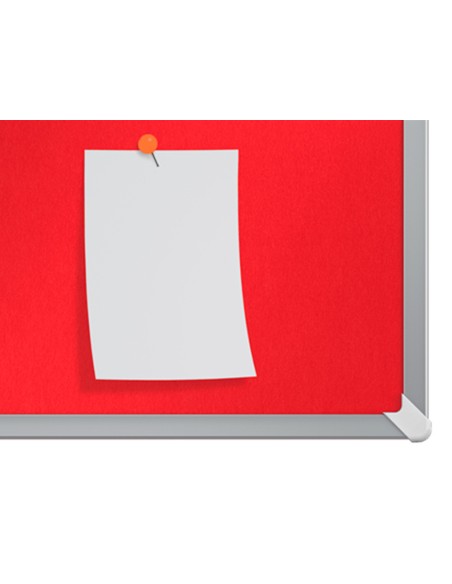 Tablero de anuncios nobo impression pro fieltro rojo formato panoramico 85\" 1880x1060 mm