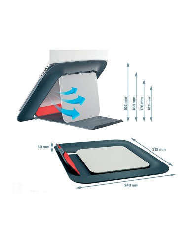 Soporte para portatil leitz ergo cosy ajustable...