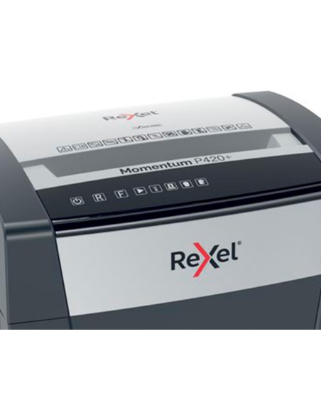 Destructora de documentos rexel momentum extra p420+ capacidad corte 20 h p4 destruye grapas clips cd y