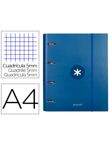 Carpeta con recambio antartik a4 cuadro 5mm...