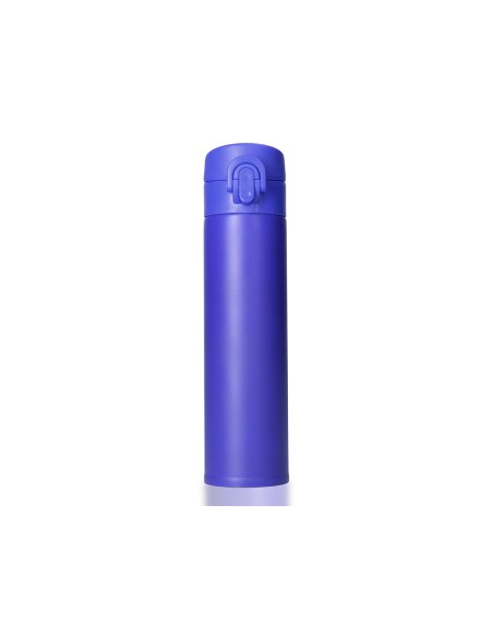 Termo liderpapel acero inoxidable con doble cobertura y sistema de apertura facil con boton 330 ml
