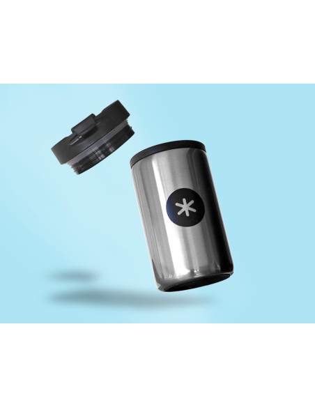 Vaso antartik acero inoxidable con tapa dosificador de seguridad y base acolchada 290 ml color plata