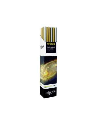 Papel kraft fabrisa oro y plata rollo 1 x 3 mt...