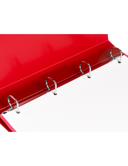 Carpeta liderpapel 4 anillas 25mm mixtas polipropileno din a4 colores surtidos expositor de 12 unidades