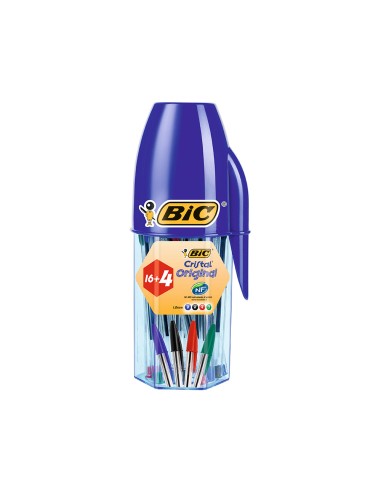 Boligrafo bic cristal mega tubo 16+4 unidades...