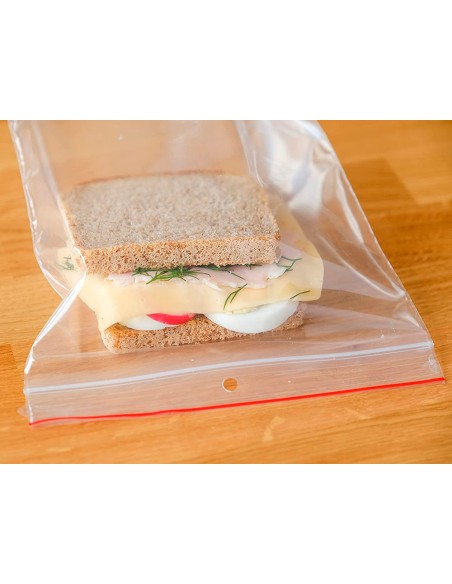 Bolsa plastico autocierre q-connect 60x80 mm paquete de 100 unidades