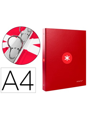 Carpeta antartik a4 forrada 4 anillas 25 mm...