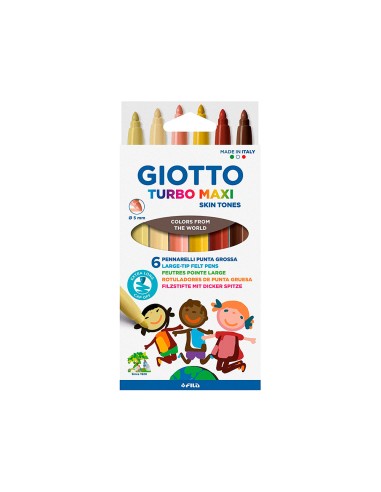 Rotulador giotto turbo maxi skin tones lavable...