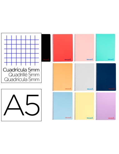 Cuaderno espiral liderpapel a5 wonder tapa...