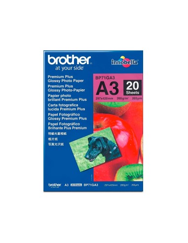 Papel fotografico brother premium plus brillo...