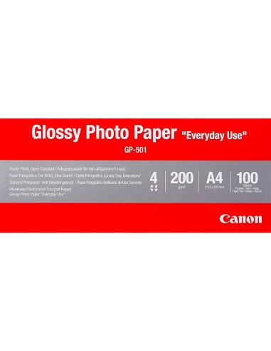 Papel fotografico canon pixma brillo din a4...