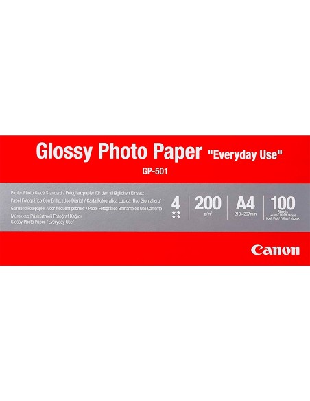 Papel fotografico canon pixma brillo din a4 200g/m2 ink-jet paquete de 100 hojas