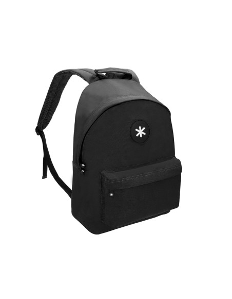 Mochila antartik con asa y bolsillos con cremallera color negro 310x160x410 mm