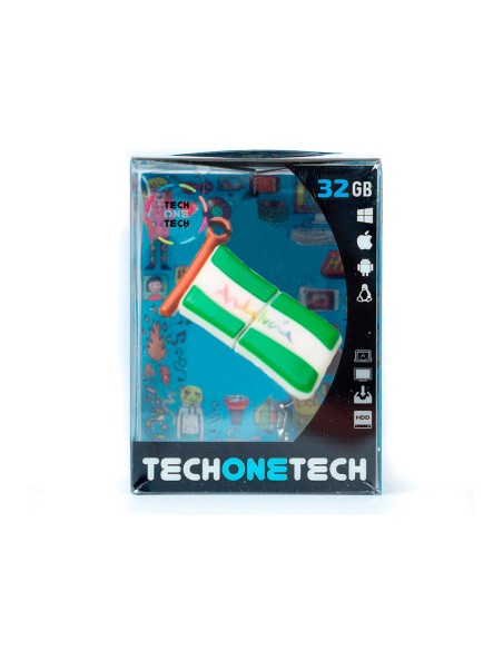 Memoria usb tech on tech bandera andalucia 32 gb