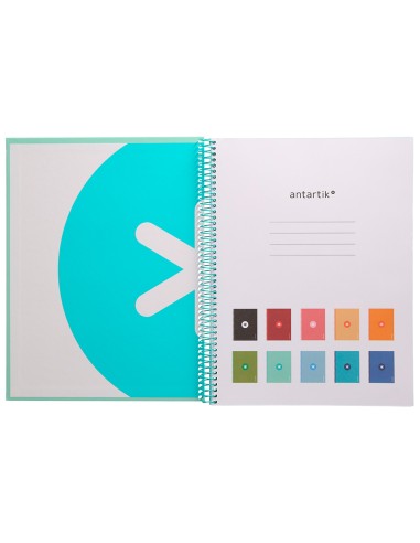 Cuaderno espiral a4 micro antartik tapa forrada...
