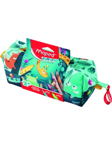 Bolso escolar portatodo maped ungle fever con...