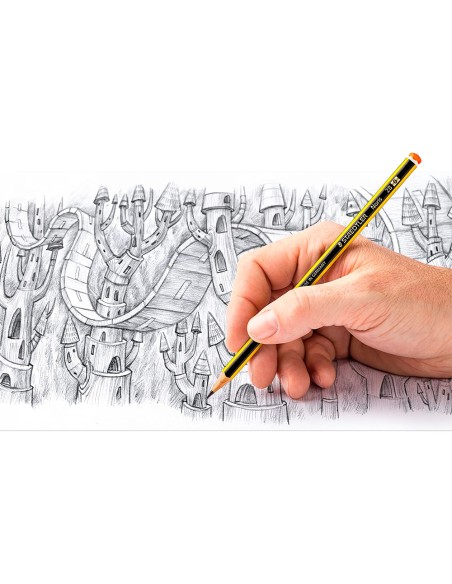 Lapices de grafito staedtler noris n.2 hb blister de 3 unidades