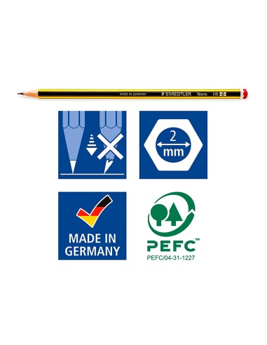 Lapices de grafito staedtler noris n.2 hb...