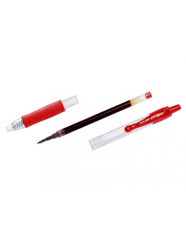 Boligrafo pilot g-2 rojo tinta gel retractil...