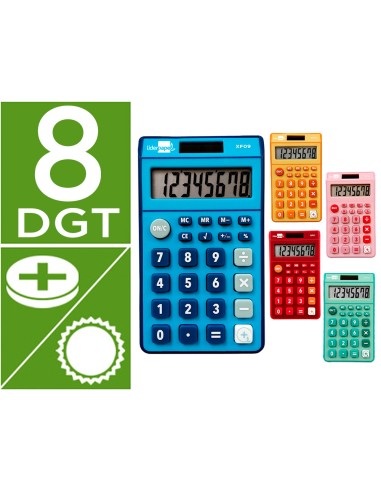Calculadora liderpapel bolsillo xf14 8 digitos...