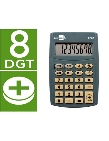 Calculadora liderpapel bolsillo xf03 8 digitos...