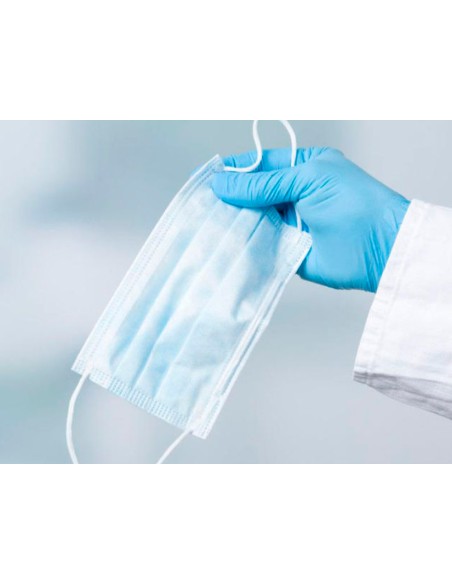 Pictograma archivo 2000 obligatorio el uso de guantes y mascarilla pvc color azul 210x297 mm