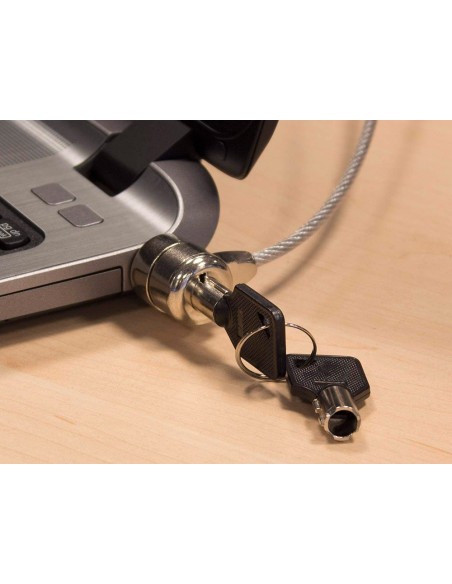 Cable de seguridad ewent para portatil con 2 llaves longitud 1,5 mt