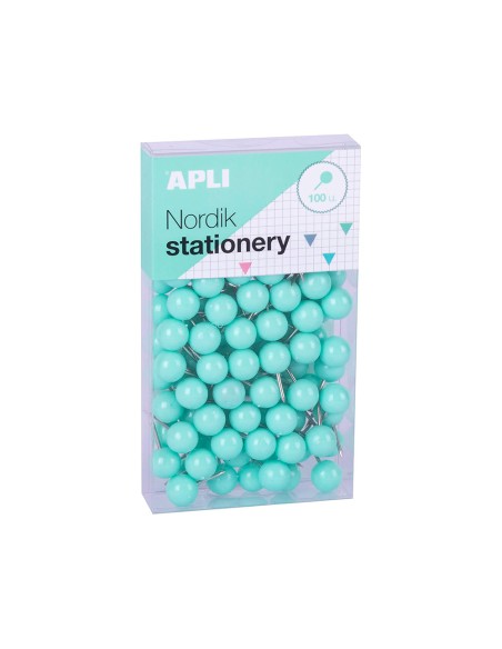 Aguja señalizadora apli redonda nordik 9 x 20 mm color pastel surtidos caja de 100 unidades