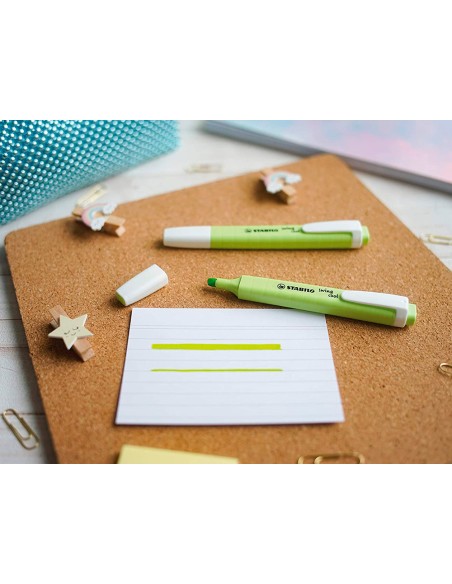 Rotulador stabilo fluorescente fino swing cool pastel chispa de lima